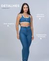 Calça Legging Slim Azul Sereia S/empina bumbum