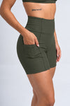 Short Fitness Compressão New Bike Verde Musgo