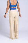 Calça Moletinho Street Wide Leg Areia
