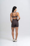 Short Fitness Compressão New Bike Marrom Carbono