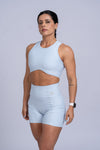 Top Fitness Corrida Com Bolso Azul Ice