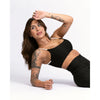 Top fitness Ternura Super Black com alça Off White