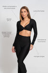 Top Fitness Manga Longa Infinity Super Black