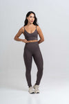 Top Fitness Compressão Confort Marrom Carbono