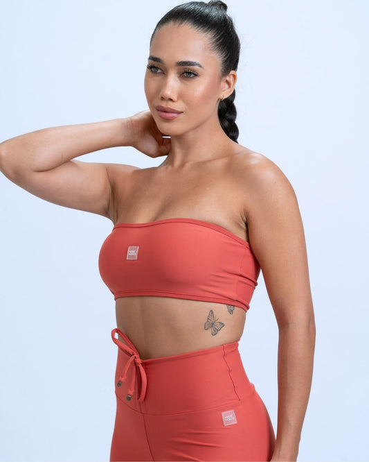Top Faixa Tomara que caia Allure Páprica