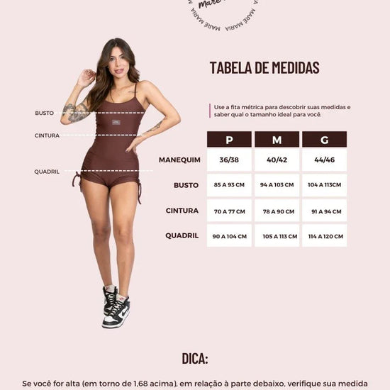 Macaquinho Fitness Native Blueberry Frente Unica - Maré Maria moda fitness