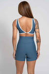 Short Fitness Compressão Bike Azul Maré