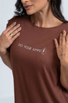 Blusão Fitness Oversized 'Do Your Jumps' Marrom
