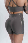 Short Fitness Compressão Active Cinza Com Creme