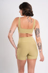 Short Fitness Active Verde Pistache Com Off White