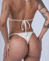 Calcinha Cortininha de lacinho Off White