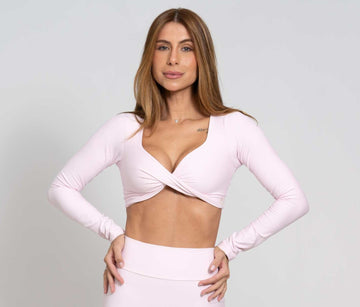 Top Fitness Manga Longa Infinity Rosa Blush