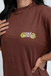 Blusão Fitness Oversized 'Poderosas' Marrom