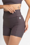Short Fitness Compressão New Bike Marrom Carbono