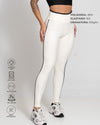 Calça Legging Fitness New Line Off White Com Super Black