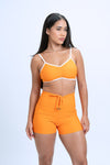 Short Fitness Slim Tangerina compressão sem empina bumbum