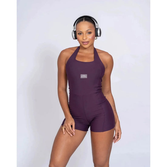 Macaquinho Fitness Native Blueberry Frente Unica - Maré Maria moda fitness