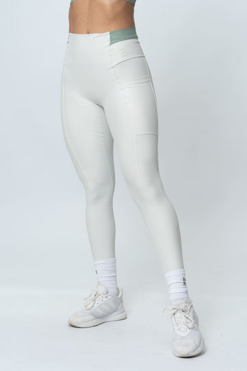 Calça Legging Fitness New Classic Duo Brisa Com Verde Sálvia