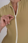 Macaquinho Fitness Zip Fuel Com Manga Verde Pistache