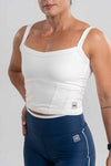 Top Fitness Power Corset Branco Neve