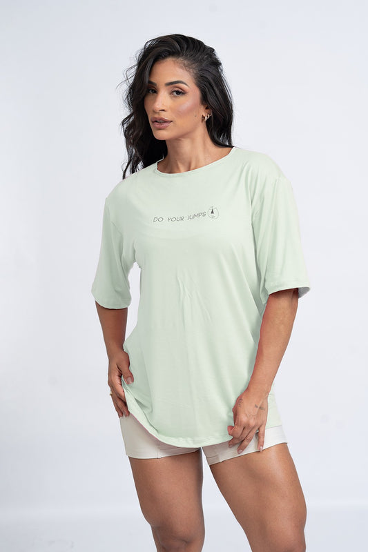 Blusão Fitness Oversized 'Do Your Jumps' Verde Candy