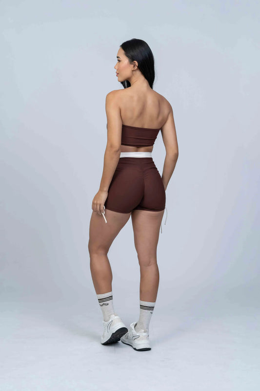 Top Fitness Tomara Que Caia Allure Chocolate Dark