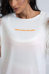 Blusão Fitness Oversized 'Olívia Maromba' Off White