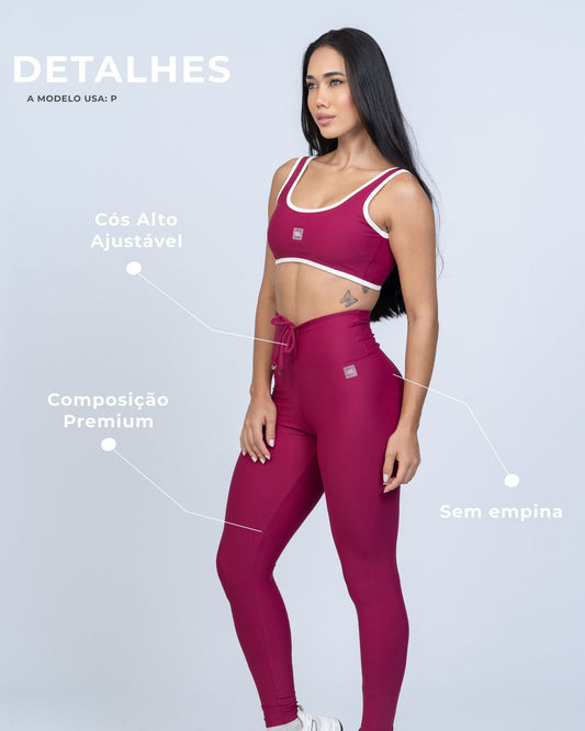 Calça Legging Slim Rouge S/empina bumbum