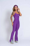 Macacão Fitness Flare Roxo Vibrante