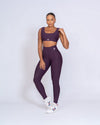 Calça Legging  fitness Classic Blueberry sem empina bumbum