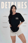 Blusão Fitness Oversized Coffee Preta