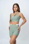 Short Fitness New Classic Duo Verde Sálvia Com Brisa