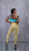Calça Legging fitness Slim amarela