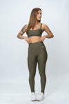 Calça Legging Fitness Compressão New Essence Verde Musgo