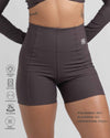 Short Fitness Compressão Classic Marrom Carbono