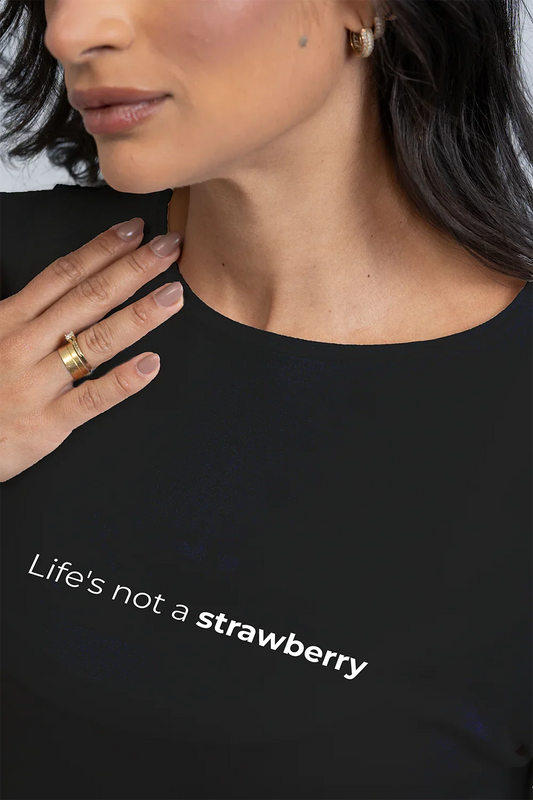 Blusão Fitness Oversized Life´s not a strawberry - Maré Maria moda fitness