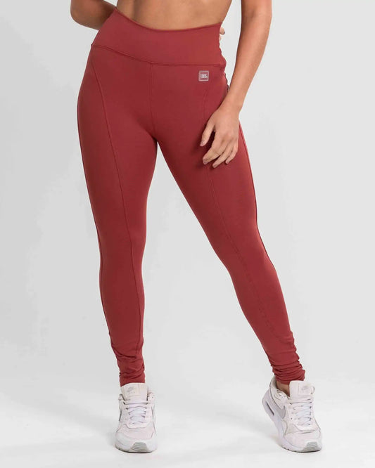 Calça Legging Essence Vermelho Carmin compressão