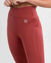 Calça Legging Essence Vermelho Carmin compressão