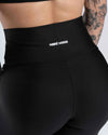 Calça legging fitness Confort Super Black s/ costura frontal