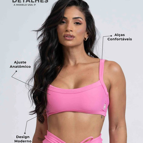 Top Fitness Flow Rosa Malibu - Maré Maria moda fitness