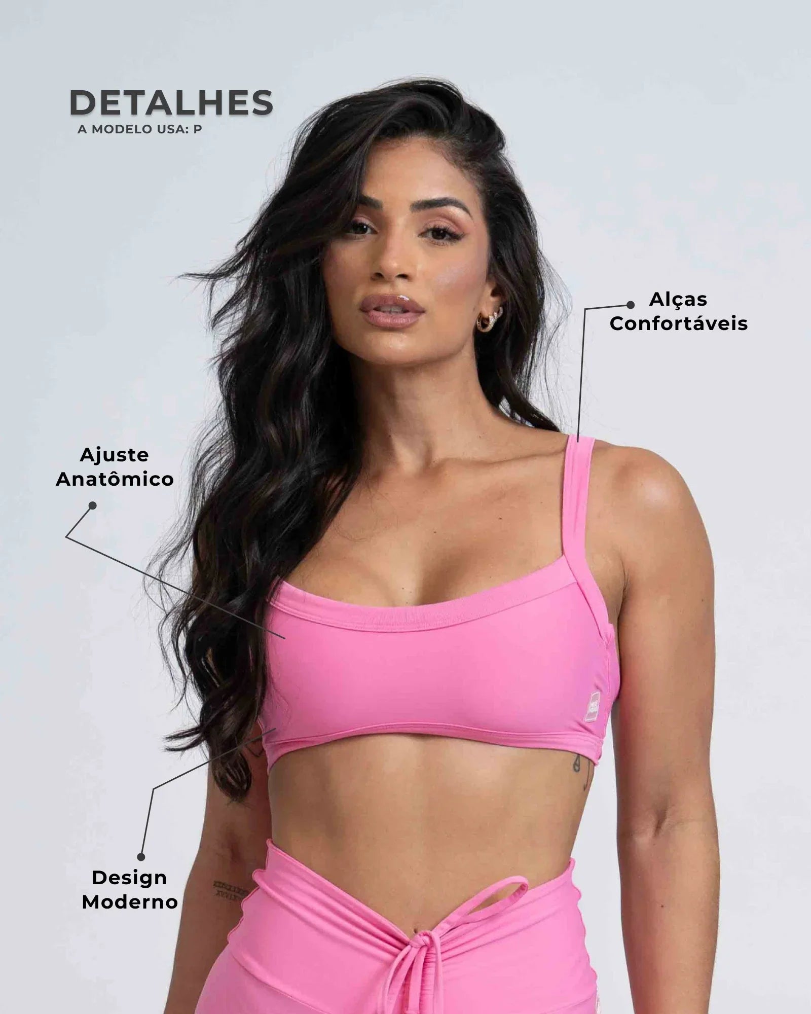 Top Fitness Flow Rosa Malibu - Maré Maria moda fitness