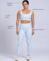 Calça Legging Fitness Compressão New Classic Azul Ice