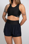 Conjunto Fitness Corrida Sara Super Black com Bolsos