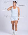 Macaquinho Fitness Compressão New Drop Set Azul Ice