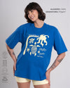 T-Shirt Oversized Beach Azul Safira