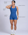Macaquinho Fitness Compressão New Drop Set Azul Safira