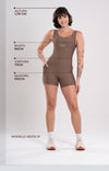 Macaquinho Fitness Compressão Basic Capuccino