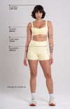 Short Fitness Active Amarelo Brisa Com Off White