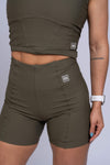 Short Fitness Compressão Classic Verde Musgo