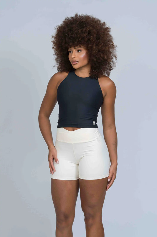 Blusa Fitness Casual Charlote Preta compressão ( Leve Defeito)